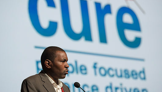 Thumbi Ndung’u, en su intervención en AIDS 2016. Foto: International AIDS Society/Rogan Ward 